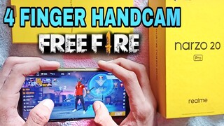 Realme narzo 20pro free fire gameplay test 4 finger claw handcam m1887 onetap headshot 90HZ display