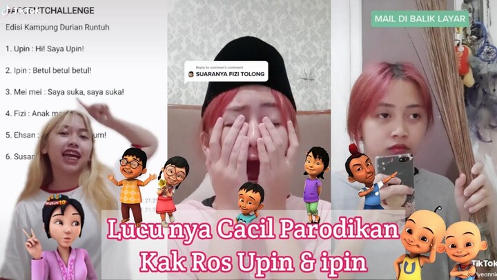 Comel nya Cacil tirukan Upin Ipin dan kawan2
