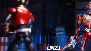 [Stop-motion animation] Sword showdown! Kamen Rider Kuuga Titan VS Armor Hero Lava & Kuuga - SUPER F