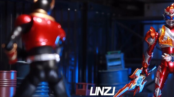 [Stop-motion animation] Sword showdown! Kamen Rider Kuuga Titan VS Armor Hero Lava & Kuuga - SUPER F