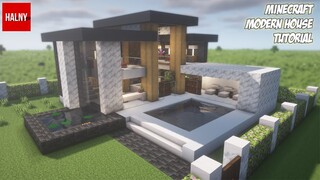 Luxury modern house in Minecraft (Tutorial)