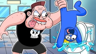BLUE Escapa de La ESCUELA de BULLY en ROBLOX! Bully Obby Vs. Rainbow Friends Animación
