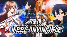 SWORD ART ONLINE KIRITO X ASUNA | AMV EDIT - FEEL INVINCIBLE