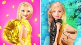 Transformasi Barbie Lucu || Kaya vs Miskin! Ide Baru & Kerajinan Mini untuk Boneka oleh 123 GO!