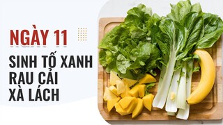 DAY 11 - SINH TỐ XANH RAU CẢI XÀ LÁCH