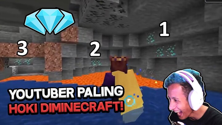 AKU REACTION YOUTUBER PALING HOKI DI MINECRAFT!! - REACTION MINECRAFT INDONESIA