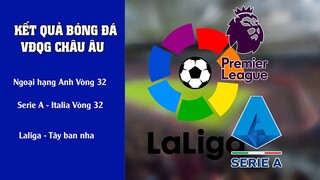 Kết quả bóng đá giải ngoại hạng anh, giải serie A italia, giải Laliga tây ban nha