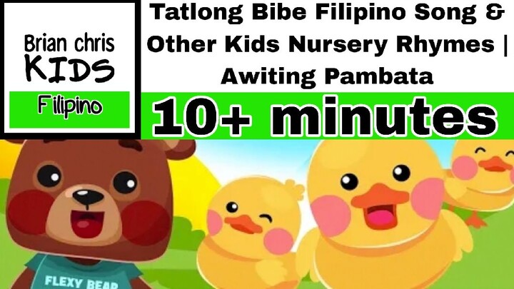 Tatlong Bibe Filipino Song & Other Kids Nursery Rhymes | Awiting Pambata