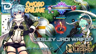 Mobile Legends colab dengan SAO!?| gameplay Lesley