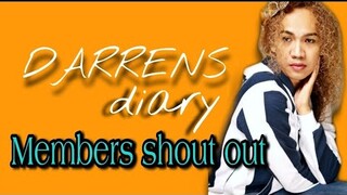 DARRENS DIARY | MEMBERS SHOUT OUT