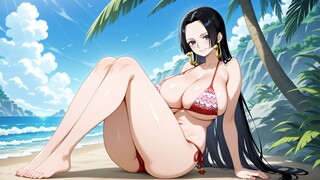 👙[Bikini bertali x Ilustrasi bergerak] Hancock | One Piece