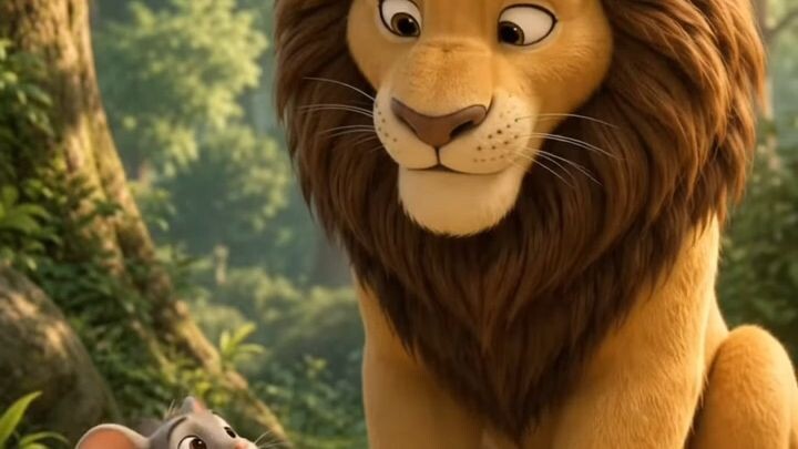 The Lion and the Mouse | Aesop’s Fable for Kids 🦁🐭
