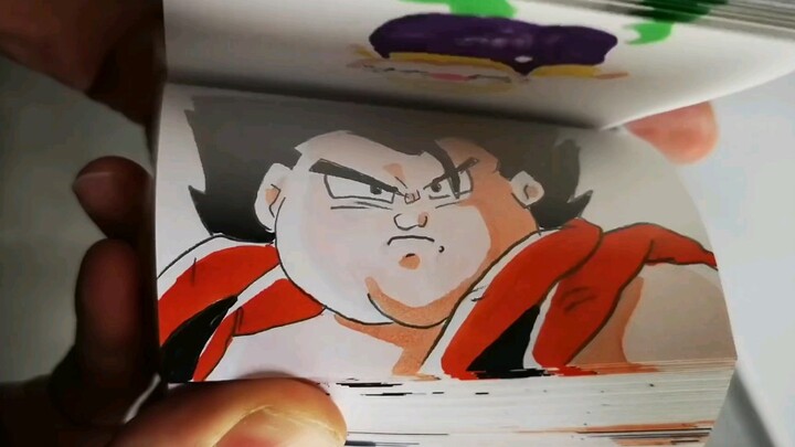 [Hand-Drawing Flipbook Animation] Mario VS Fat Gogeta