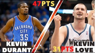 Kevin Durant[47Pts] vs Kevin Love[31Pts]|Oklahoma Thunder vs Minnesota Timberwolves|January 26, 2011