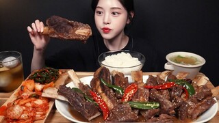 [Mukbang TV] - Sườn bò siêu to hầm cay | ASRM