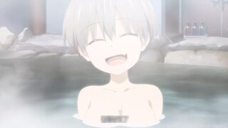 Uzaki-chan wants to play (This hot spring is so big... so white...)