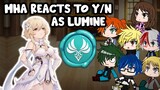 MHA/BNHA Reacts to y/n as Lumine (Genshin Impact) || Gacha Club ||