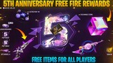 5th Anniversary Event Interface | 5th Anniversary Rewards Free Fire | 5th Anniversary Rewards