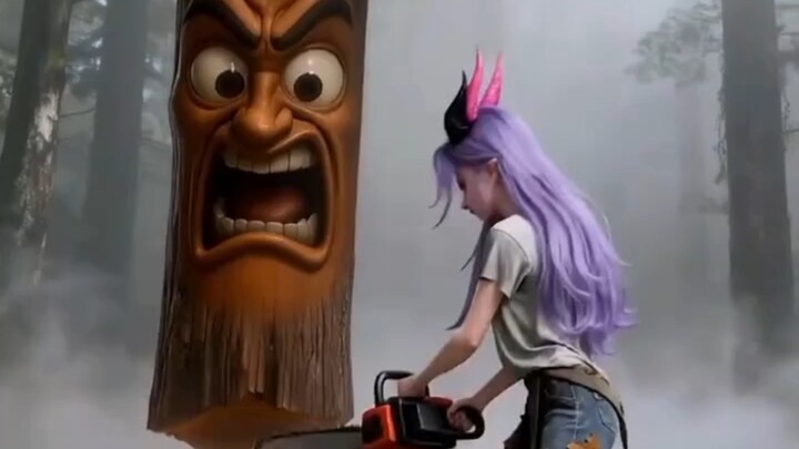 The big tree is so angry it’s about to speak!
