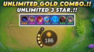 UNLIMITED GOLD COMBO.!! DESTROY ENEMY WITH UNLIMITED ROLL.!! MAGIC CHESS MOBILE LEGENDS