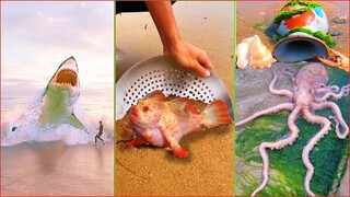 'CAO THỦ' dùng tay không bắt hải sản#7