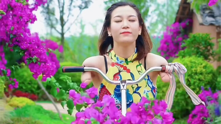 My dad said if I can learn to ride a bike, he’ll take my last name.