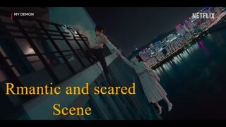A demon catches her right when she's about to fall off a building | My Demon Ep 6