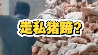 Smuggling pig trotters?