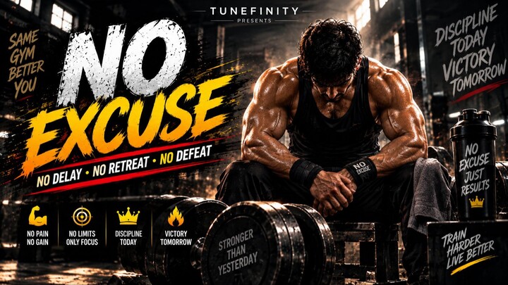 NO EXCUSE 💪🔥 | No Pain No Gain | Hindi Gym Motivation Anthem