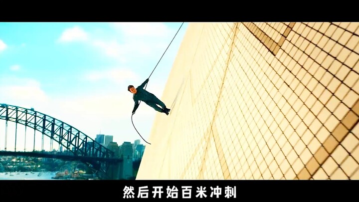 Man stranded on a rooftop meets a perilous and thrilling fate—like something out of a horror movie!