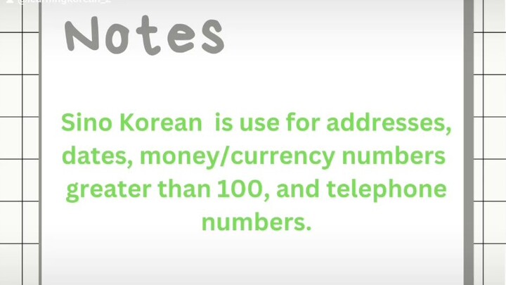 Korean numbers (Sino korean)