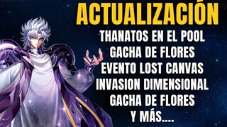 ACTUALIZACIÓN: THANATOS CONFIRMADO PARA EL POOL, GACHA DE FLORES, EVENTO LOST CANVAS, Y MÁS. SSAKOTZ