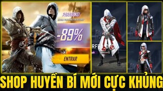 Free Fire - Hé Lộ Shop Huyền Bí Mới Sự Kiện Hợp Tác ASSASSIN'S CREED, Quà FREE Cực Đẹp Sự Kiện Mới