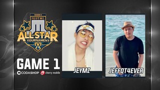 Jeffqt4ever vs Jeymz Just ML 1v1 Allstar Tournament Game 1 (BO3) | Mobile Legends