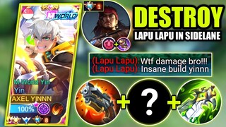 USE THIS DAMAGE HACK BUILD TO DESTROY LAPU LAPU IN SIDELANE | BEST BUILD & EMBLEM | MOBILE LEGENDS