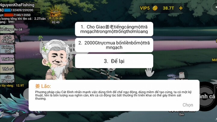 lấy chiêu 2 ông cương trong câu cá vạn cân