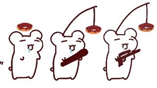 [Hamster] Madam, please pay attention to your image and don't send electricity to the donuts