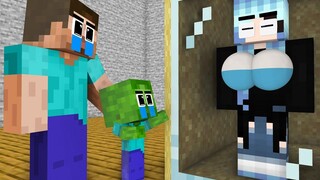 Monster School Good Baby Herobrine และ Little Sister Wolf Girl - Sad Story - Minecraft Animation