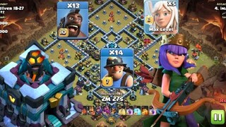 Th13 Hybrid  Attack Strategy | Hogs and Miner Attack TH13  | (Clash Of Clans)