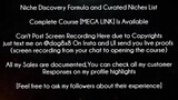 Niche Discovery Formula and Curated Niches List Course download