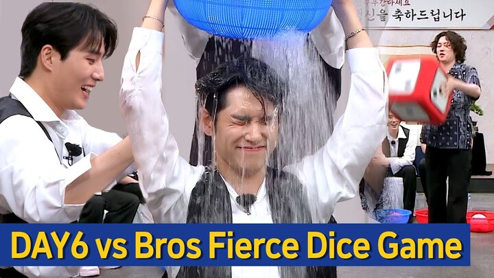 [Knowing Bros] DAY6 vs Bros 'Let's take Lucky Six!' Fierce Dice Game to Avoid Water Balloon Penalty