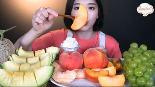Dưa gang, nho, đào, táo mọng nước giải nhiệt 2 #amthuc