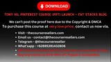 Tony Hil Pinterest Course [PPT] Launch – Fat Stacks Blog