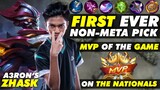 The FIRST Ever NON-META MVP On THE NATIONALS by HFE A3RON | Mobile Legends