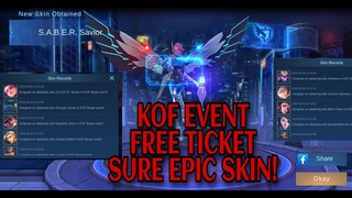 KOF EVENT FREE TICKET TRICKS - Mobile Legends