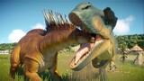 🌍 Jurassic World Evolution 2 - Albertosaurus Hunting Amargasaurus Herd (DINOSAURS BATTLE)