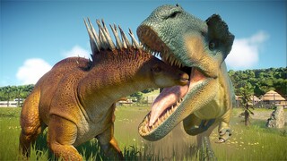 🌍 Jurassic World Evolution 2 - Albertosaurus Hunting Amargasaurus Herd (DINOSAURS BATTLE)