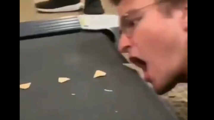 Strange Eating Posture