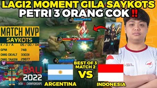 W/ JO | LAGI2 MOMENT GILA KAPTEN SAYKOCAK ‼️ STUN 3 ORANG LGSG END - IESF INDO VS ARGENTINA GAME 2