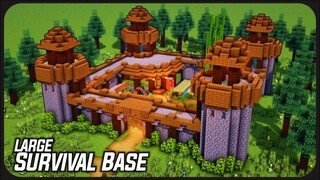 Cara Membuat Base Pertahanan Besar untuk Survival ! || Minecraft Medieval Pt.